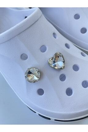 Josellini 2’li Terlik Süsü, Croc Süsü, Kalp Aksesuar