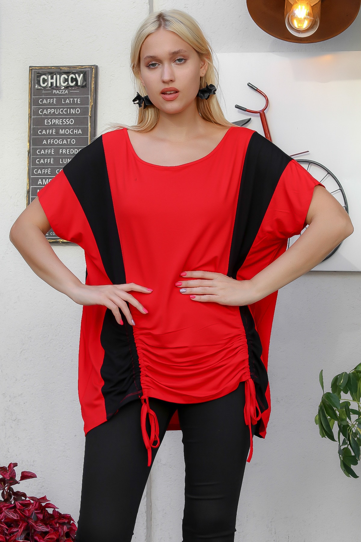 Chiccy Bluse Rot Regular Fit