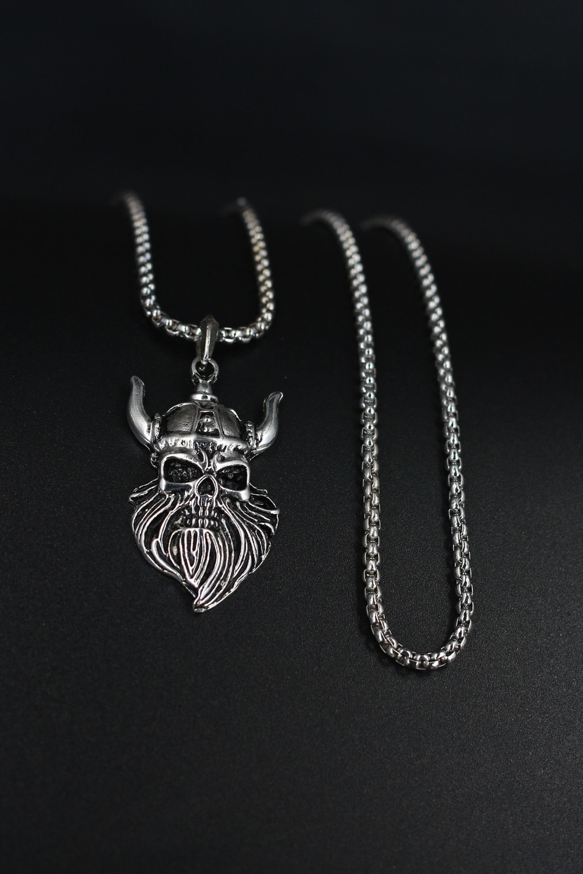 Warrior Viking Man Knitted Chain Men's Necklace