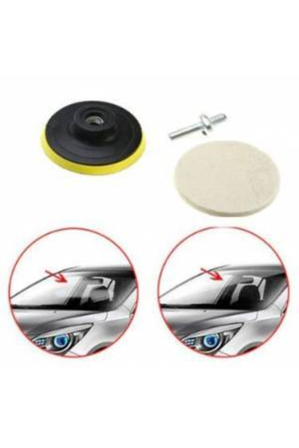 Depolife Boya Cam Far Cizik Giderme Yün Keçe Diski Cırt Taban Matkap