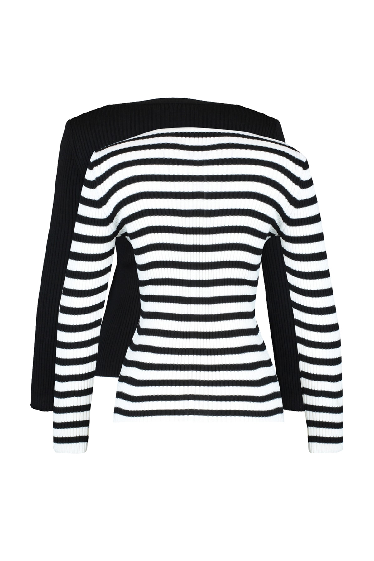 Trendyolmilla  Siyah-Çok Renkli İkili Paket Triko Kazak TWOAW22KZ1766 - Görsel 2