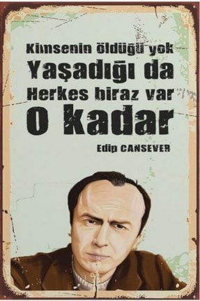 Edip Cansever Temalı Edebiyat Ahşap Duvar Posteri fzhdbb12455492