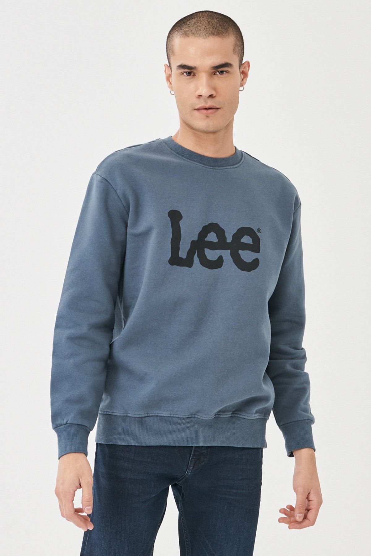 Lee Sweatshirt - White - Regular fit - Trendyol