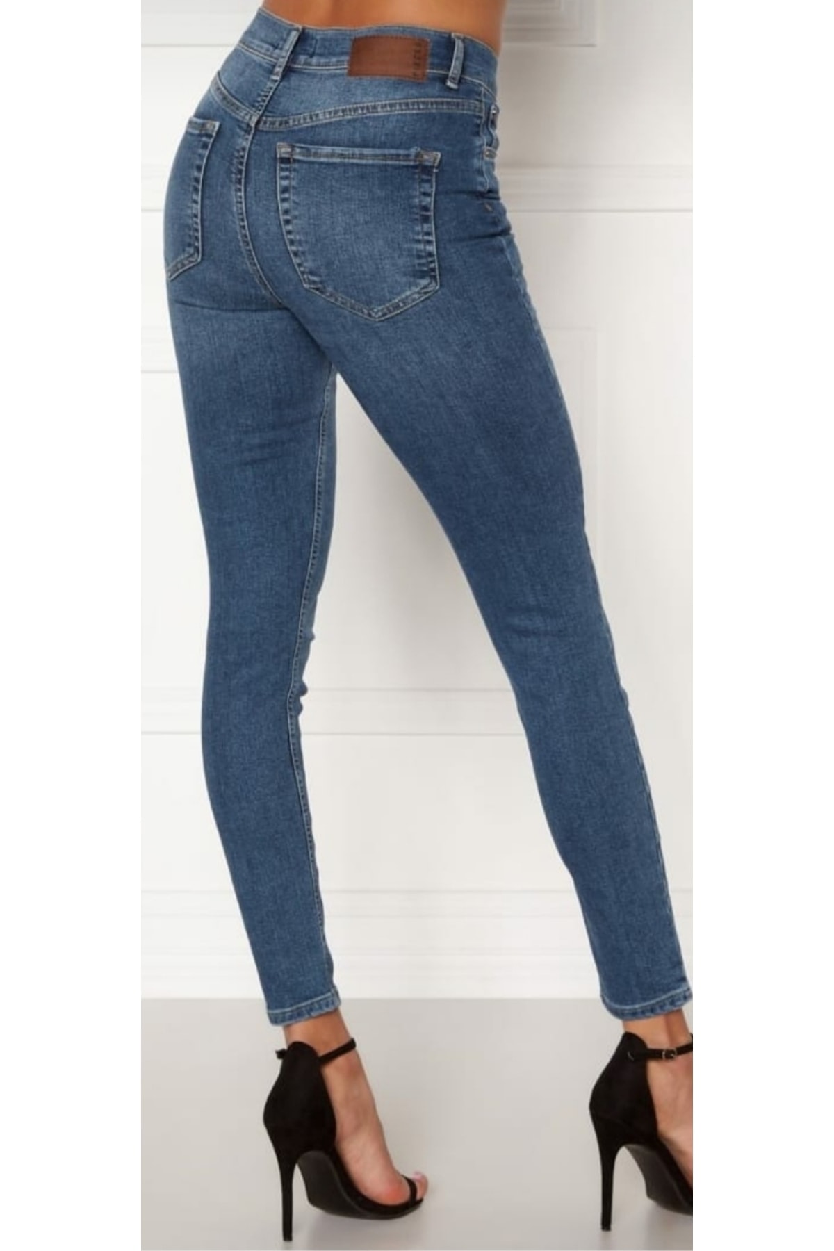 Hepsibitarz  Kadın Mavi Pieces Nora Skinny Jeans Denim Kot Orjinal Ithal Pantolon - Görsel 3