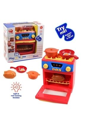 Evde Oyna Fırın Oyuncak - Sesli Işıklı Fırın - Evcilik Oyuncak - Play At Home Oven pathooven01