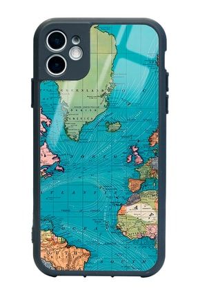 Iphone 11 Atlantic Map Tasarımlı Glossy Telefon Kılıfı ip11scaseglss080
