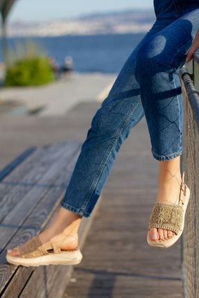 Nut Dantelli El Yapımı Bilekten Tokalı Kadın Yazlık Sandalet Terlik vizyon-sandalet-05