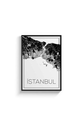 Istanbul 2 Harita-çerçeveli Tablo Poster Duvar Dekorasyon DOM170