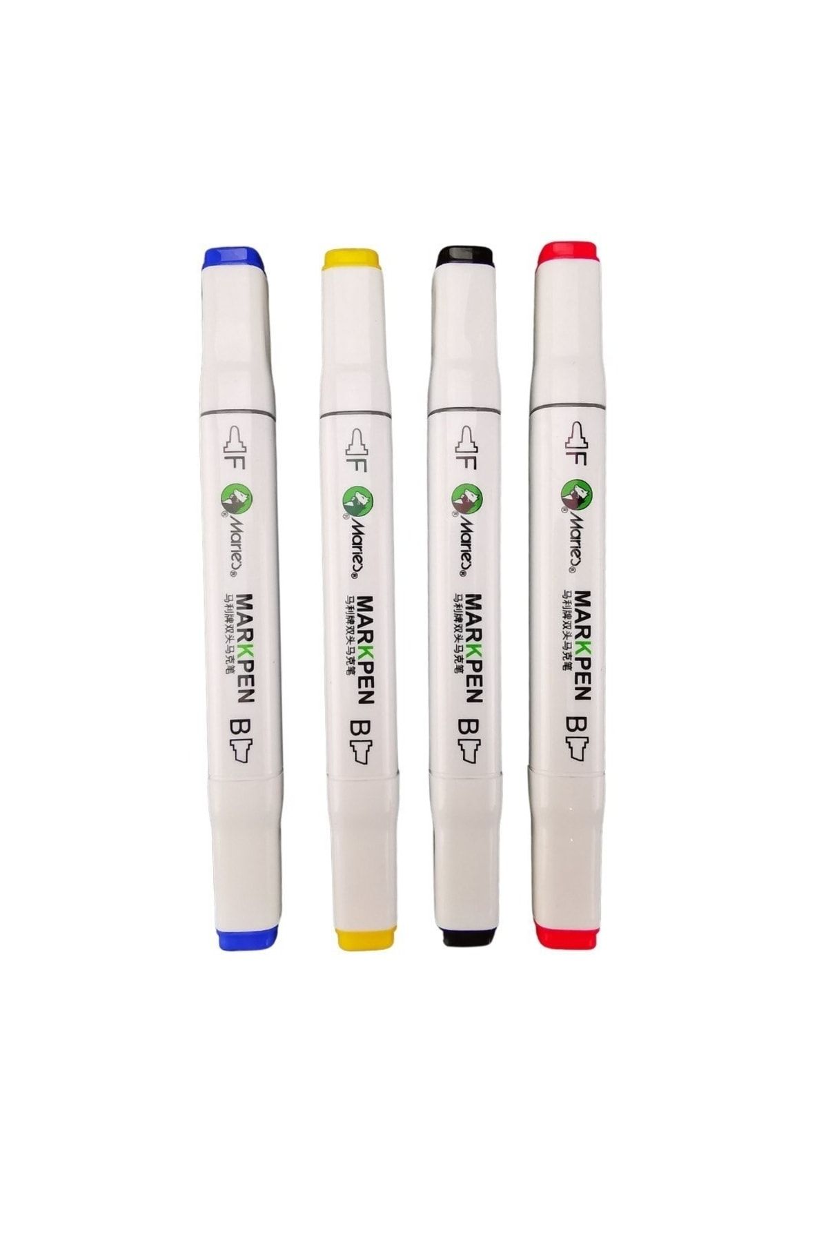 Maries-Markpen Double Sided Marker Pen Set of 4 Primary Colors 1