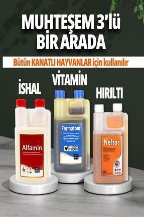 3lü Set Farmatom Vitamin Alfamin Ishal Neftor Hırıltı Seti - 500 ml TYC00423679415