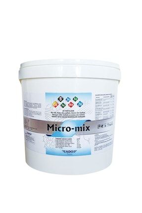Ado Micro-mix Ec Fertilizer (BOR, BAKIR, DEMİR, MANGAN, ÇİNKO) Mikro Bitki Besin Maddeleri 5 Kg micromix5