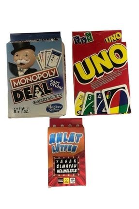 Monopoly deal Uno Klasik &anlatbakalım 3'ü Bir Arada KUTUOYUNLARI57-570-998