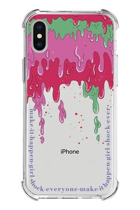 Iphone X/xs Uyumlu Olex Darbe Emici Color Cream Tasarımlı Telefon Kılıfı IPXOLEX-302