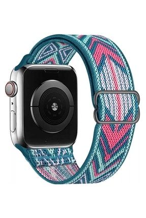 Apple Watch Band (42-44-45 MM) Ayarlanabilir Tokalı Desenli Kabartmalı Kordon 4244desenmodel