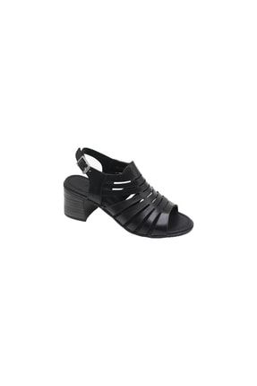 Kadın Siyah Topuklu Sandalet 21Y-089-216