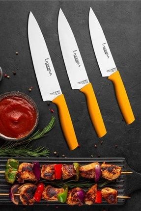 Mutfak Bıçak Seti Et Sebze Meyve Ekmek Şef Bıçağı 3'lü Set LZB14
