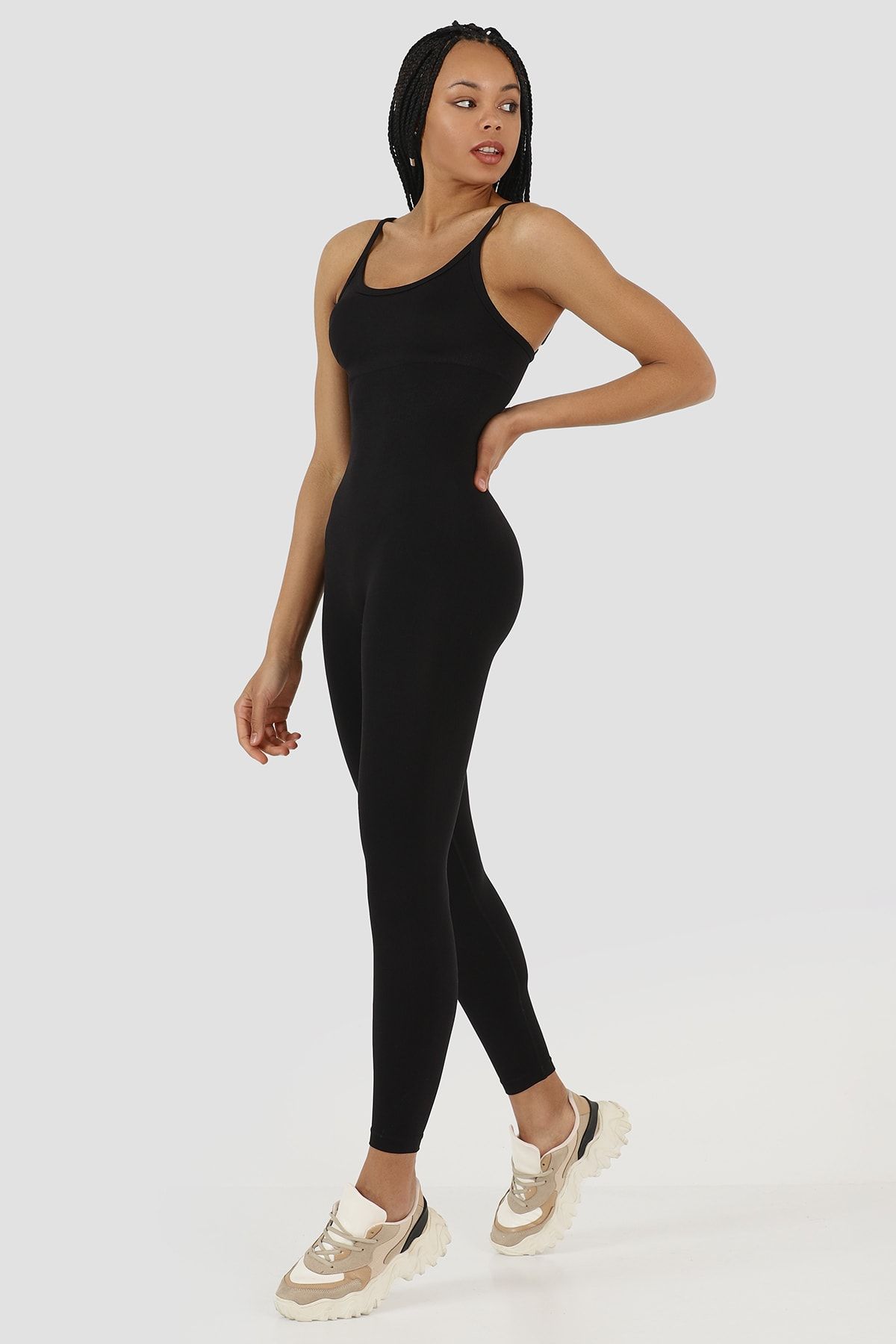 Black yoga jumpsuit 2025