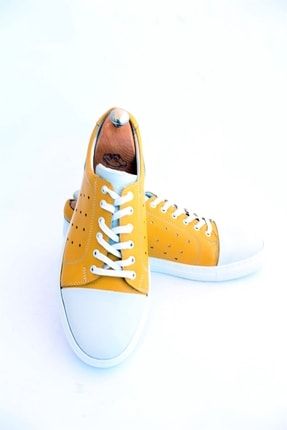 Mrd 602 Sarı Sneakers Mevsimlik Hakiki Deri Erkek Ayakkabısı emende 602 sarı