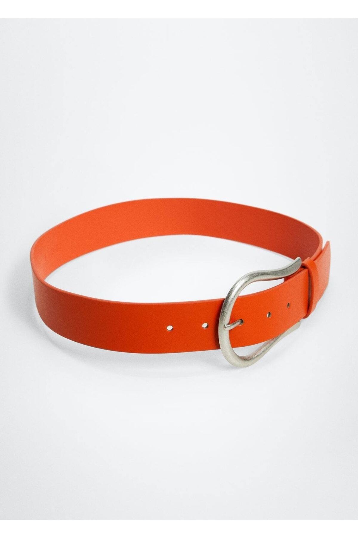 MANGO Woman-Belt with Round Buckle 3