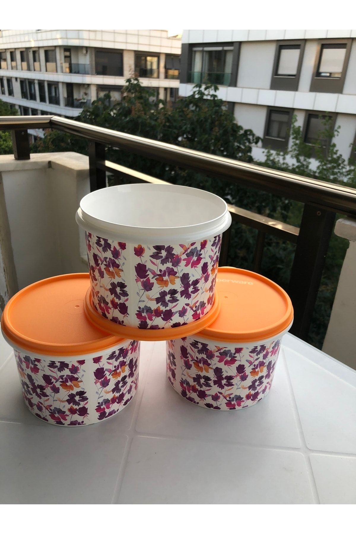 Tupperware-Storage Container 3 Pieces Patterned 4