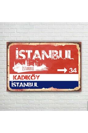 Istanbul Il Tabelası Retro Ahşap Poster TABLRPTABL163