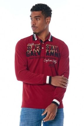 Erkek Koyu Kırmızı Polo Sweatshirt - Camag GLVWM131000131