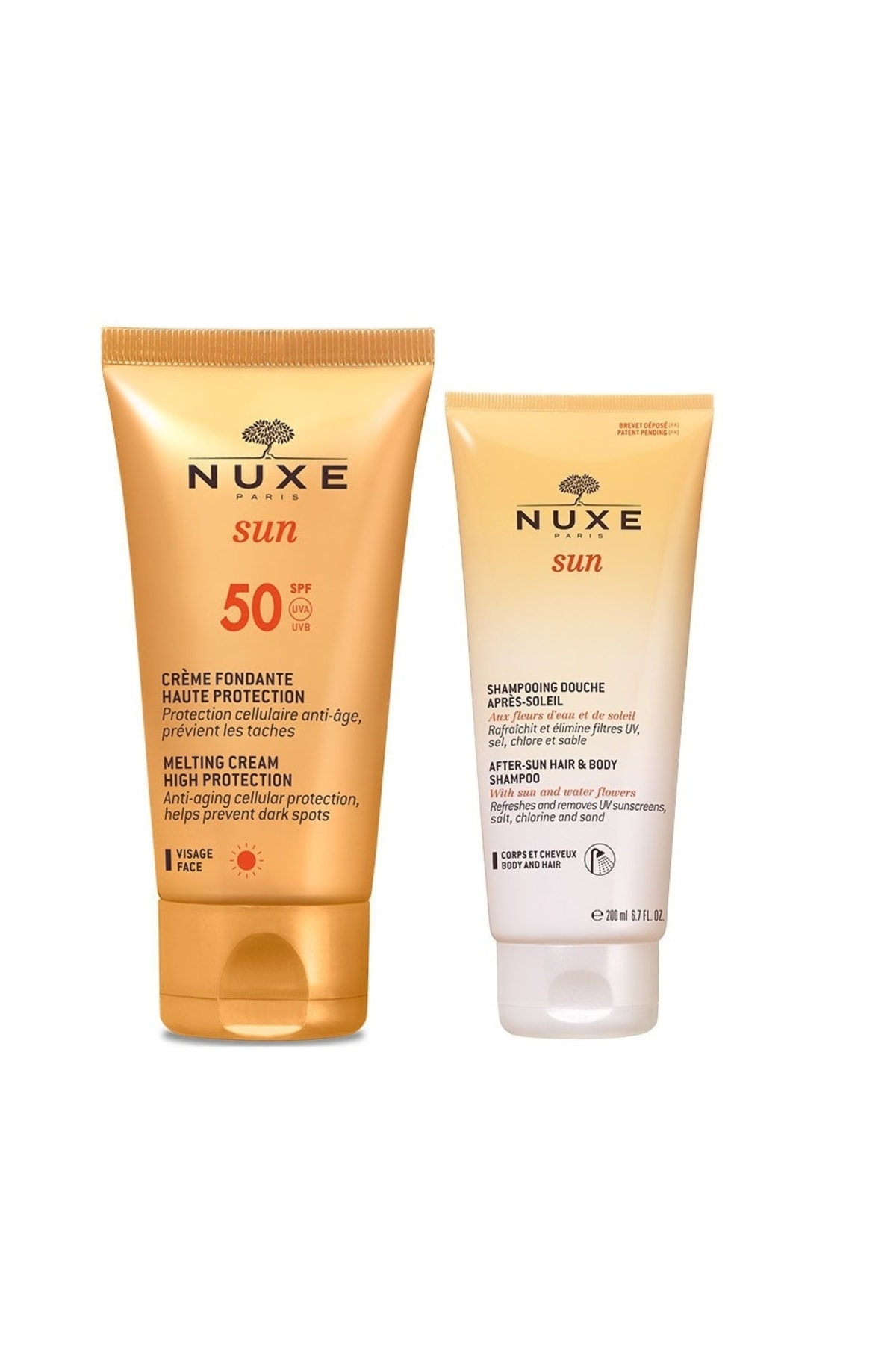 Nuxe Sun Güneş Koruyucu Yüz Kremi Spf 50 50 Ml- Güneş Sonrası Nemlendirici Saç Ve Vücut Şampuanı