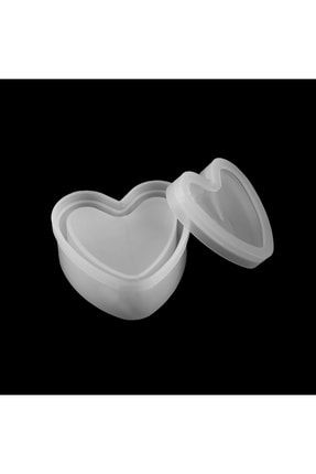 Epoksi Silikon Kalp Kapaklı Mücevher Takı Kutusu Kalıbı GET716830