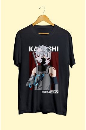 Naruto Kakashi Hatake Karakter Tasarım Baskılı Tişört KRG1510T