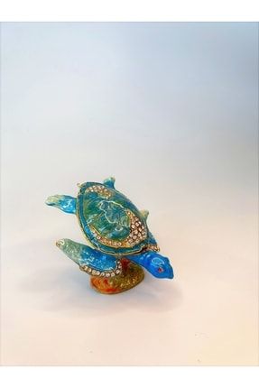 Swarovski Taşlı Mıknatıs Kapaklı Dekoratif Kaplumbağa MKA10000