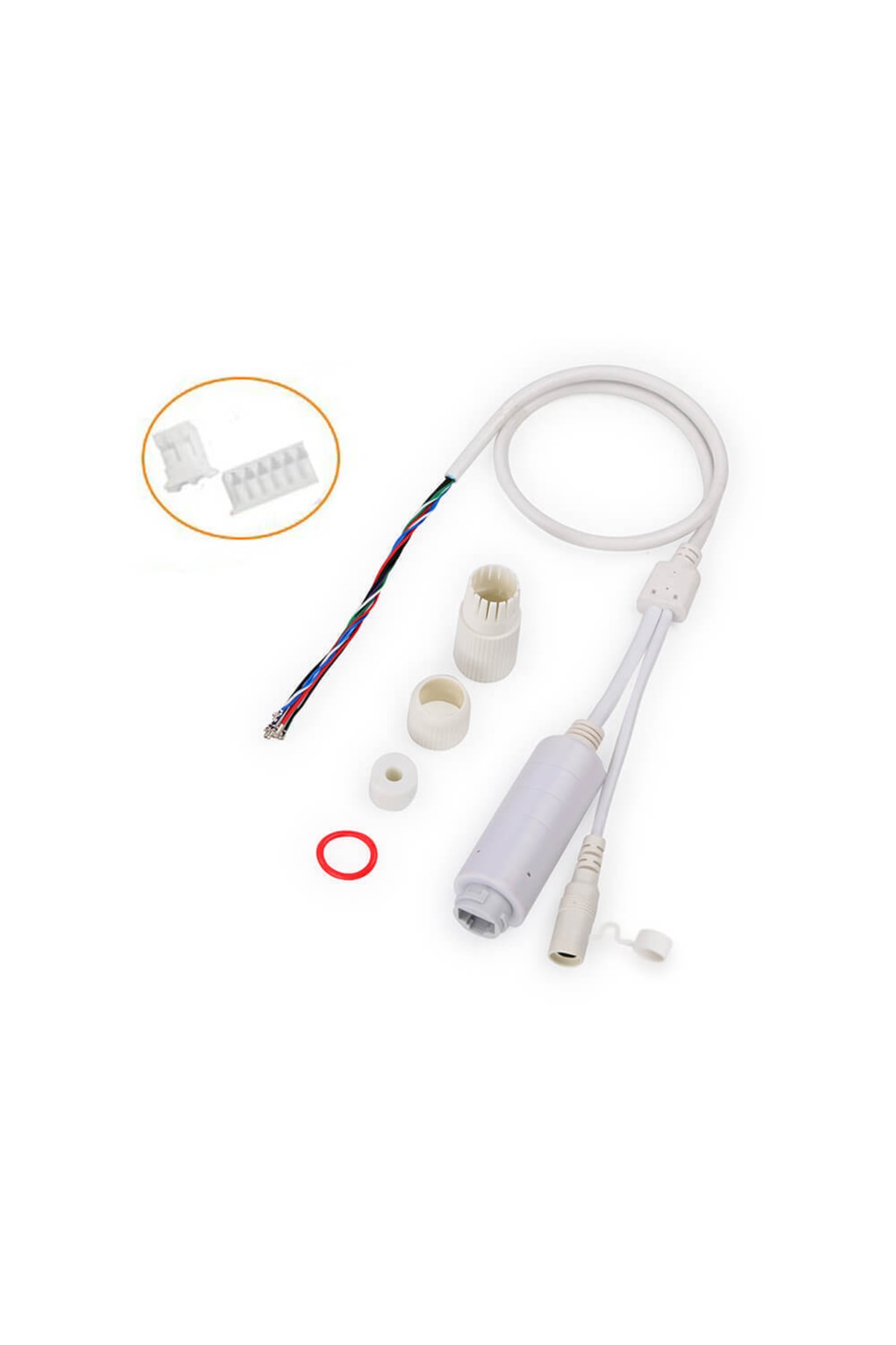 WOZLO Ip Kamera Kablosu Ledli 9 Pın'li 2p2.0+6p1.25 Plastik Pin Soket Dahil