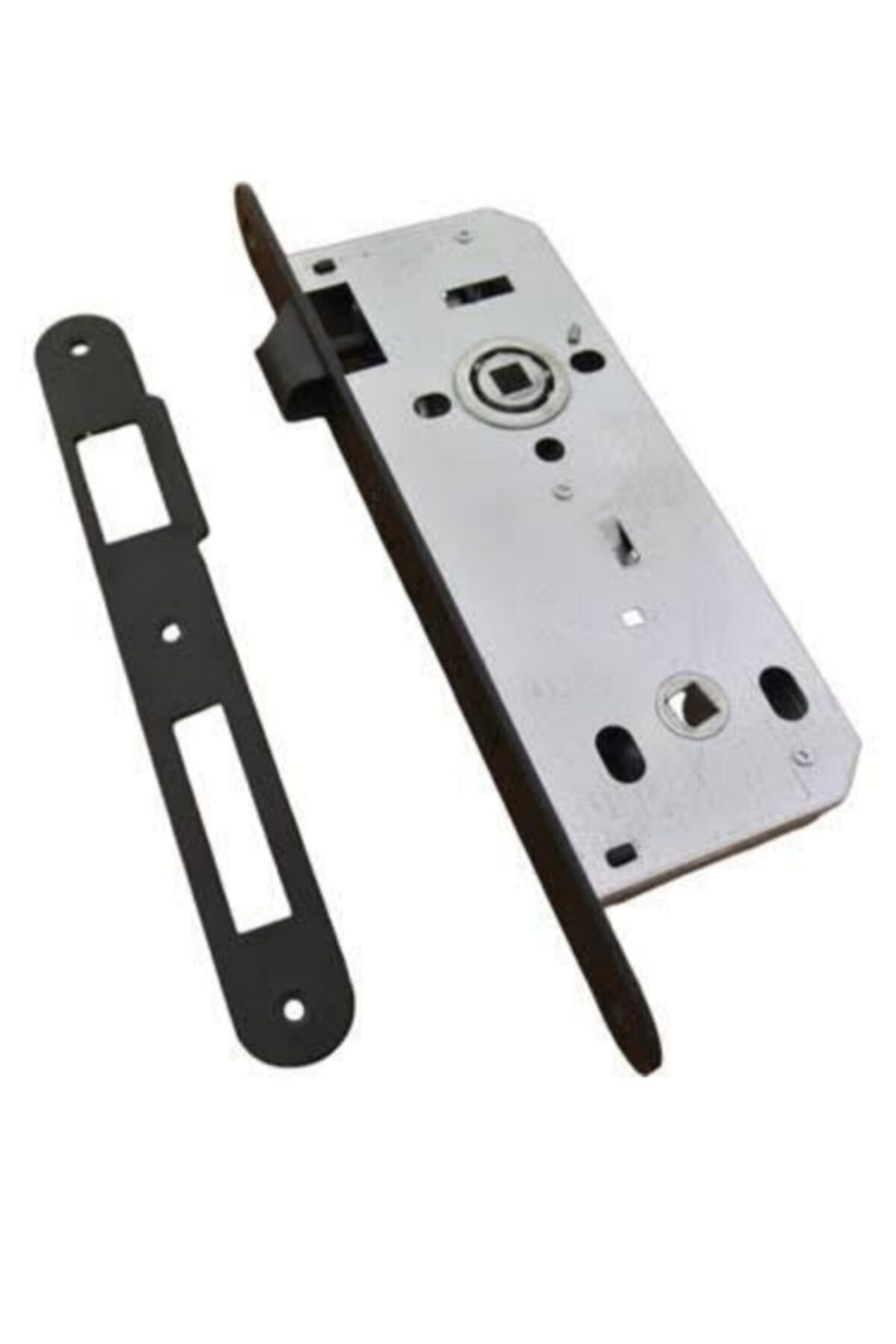 ARON-Brawo Badge Matte Black (BATHROOM WC) Door Handle & Black WC Type Door Lock Mounting Screws 5