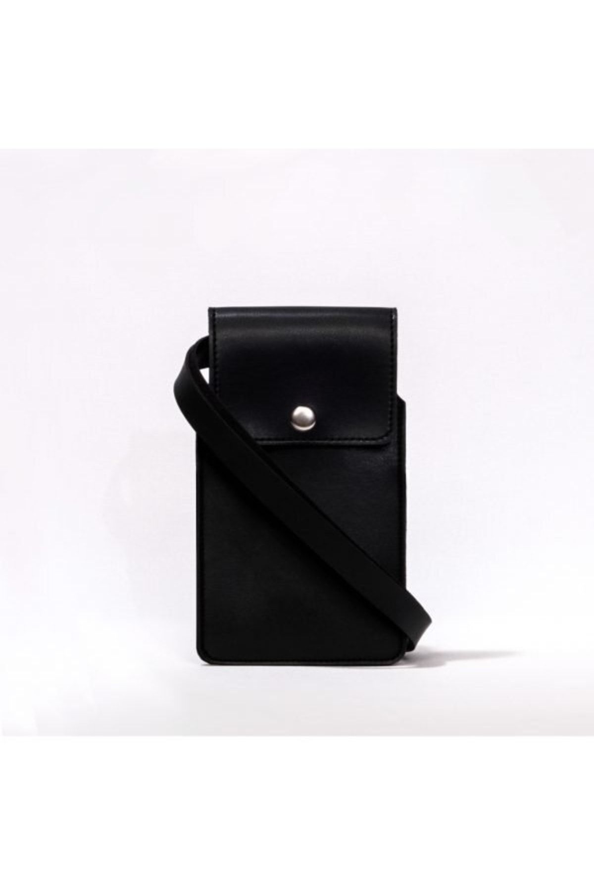 SUMTHINCS-Future Is Now Black Vegan Leather Card Holder Phone Shoulder Bag 2