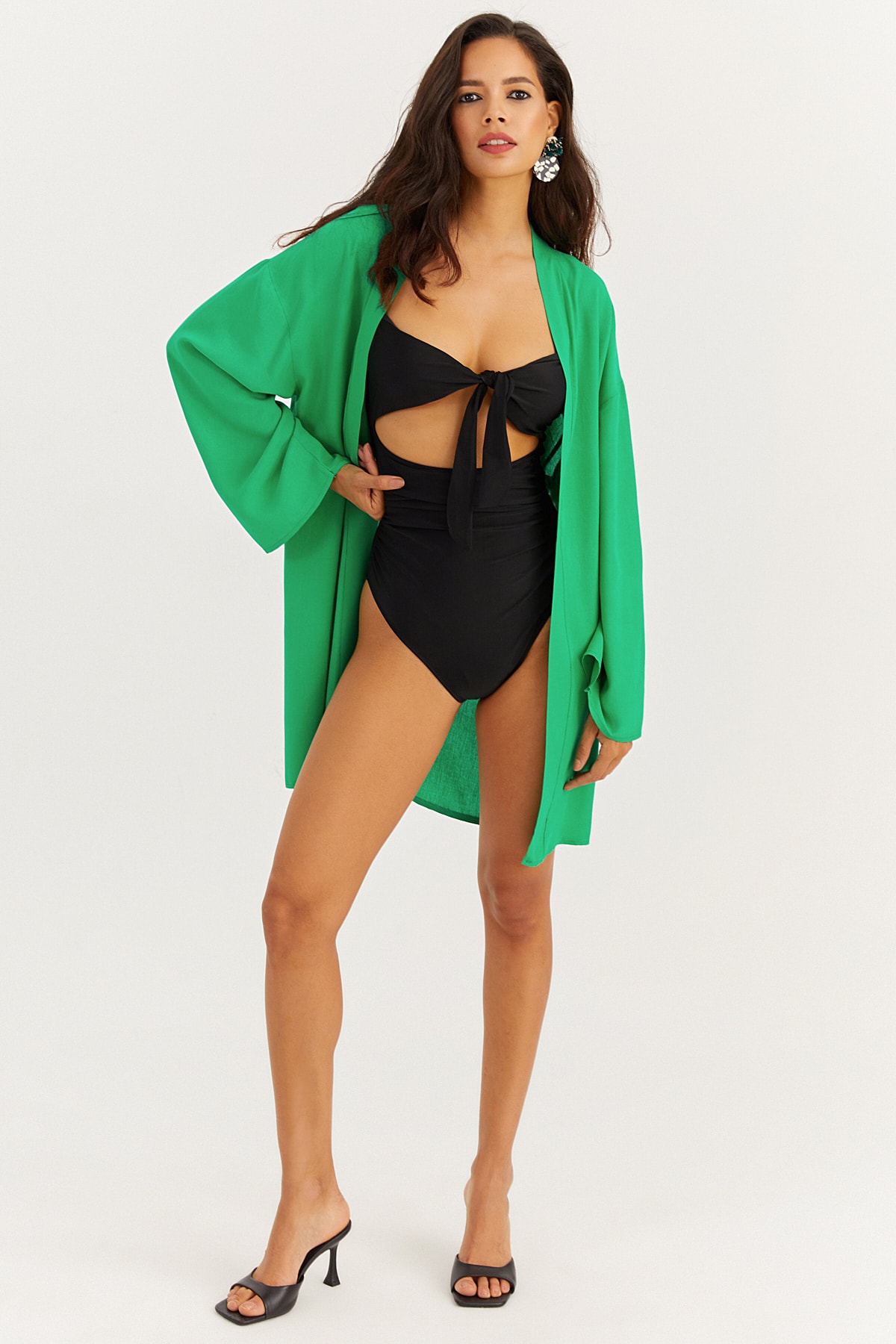 Cool &amp; Sexy Kimono &amp; Kaftan Grün Regular Fit Fast ausverkauft