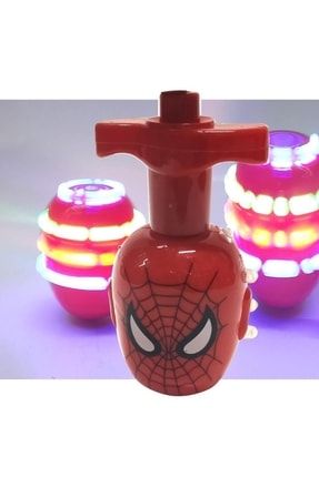 Spiderman Örümcek Adam Figür Işıklı Müzikli Topaç Kurmalı Fırdöndü Eğlenceli Süper Işık Müzik Show abn-3105222341