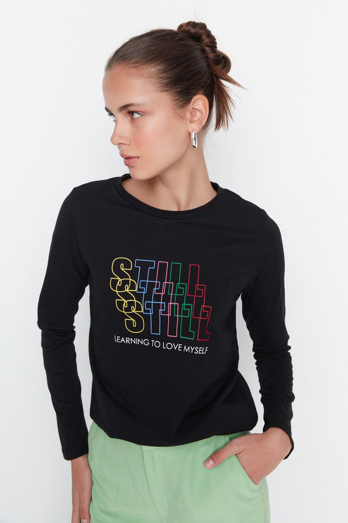Trendyol Collection T-Shirt Schwarz Regular Fit