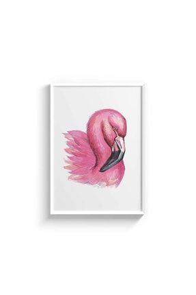Flamingo- Çerçeveli Tablo Poster Duvar Dekorasyon DOM159