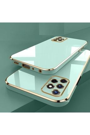 Samsung Galaxy A72 Kılıf Kamera Korumalı Parlak Gold Kenarlı Yumuşak Silikon Kapak 2022-Bark-02