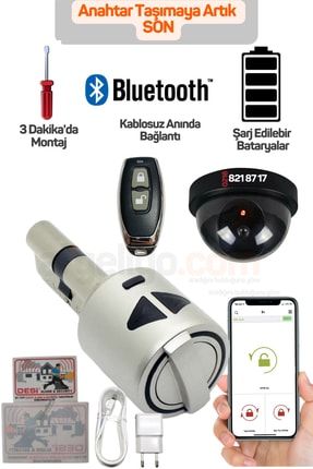 Desi Utopic Ubrc-100 Bluetooth Su Geçirmez Kumandalı Elektronik Akıllı Kilit Sahte Kameralı