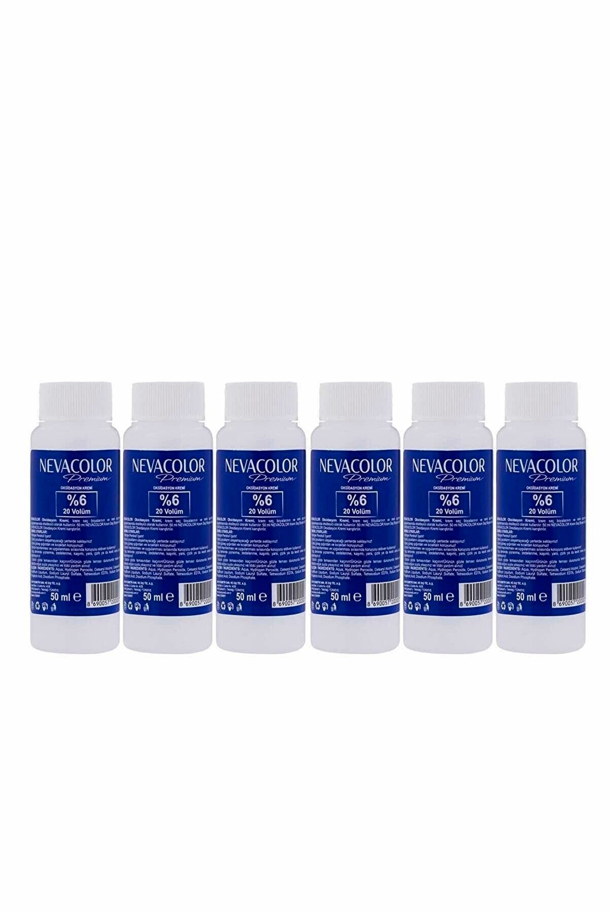 فاکتور شرکتی Nevacolor Oxidation Cream 50 ml - 20 volume 6% 6 Pack Neva Color