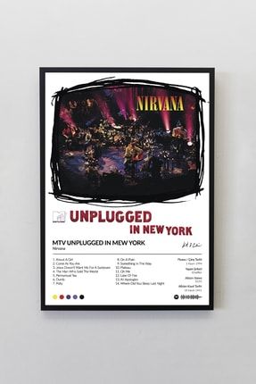 Nirvana Mtv Unplugged In New York Albümü Spotify Barkodlu Albüm Poster Tablo NRMTV00001