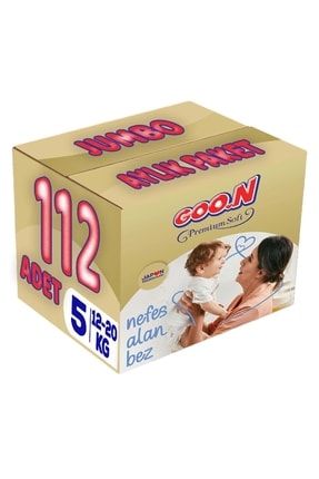 Goon Premium Soft Bebek Bezi Beden:5 (12-20kg) Junior 112 Adet Jumbo PAKETGOON049