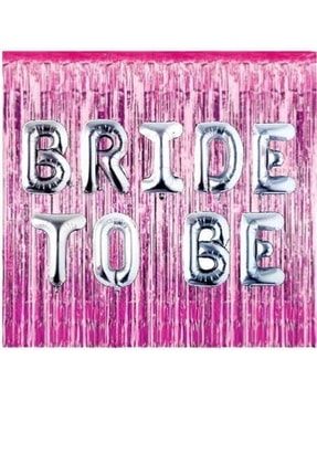 Bekarlığa Veda Partisi Bride To Be Yazılı Pembe/fuşya Konseptli Folyo Balon Seti Arka Fonl bridebalonset5GY