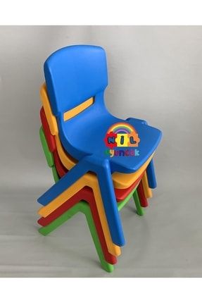 10 Adet Plastik Sandalye Anaokulu Kreş (5 FARKLI RENK SEÇENEĞİ) Nil10san