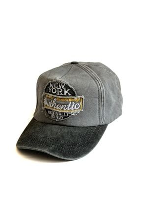 Açık Gri Unisex Şapka New York Eskitme Cap 5002901369