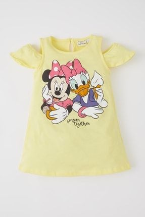 Kız Bebek Disney Mickey & Minnie Bisiklet Yaka Kolsuz Elbise X8862A222SM