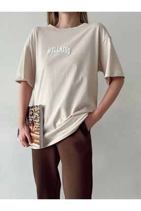 Wellness Kabartma Oversize Basic T-shirt MDL1B166B7687F