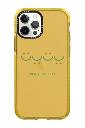 Iphone 13 Pro Uyumlu Hardal Impact Waves Life Tasarımlı Telefon Kılıfı VIP-13P-305