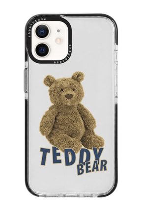 Iphone 12 Uyumlu Siyah Impact Ayı Teddy Tasarımlı Telefon Kılıfı VIP-12-309