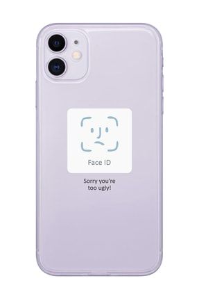 Iphone 11 Uyumlu Face Id Tasarımlı Premium Şeffaf Telefon Kılıfı IP11-303